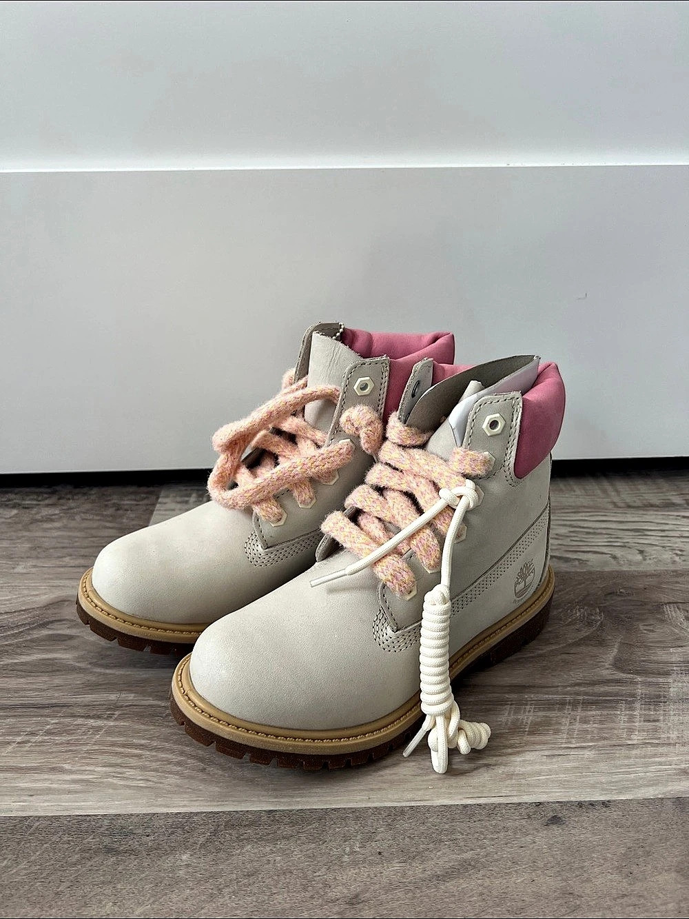 Timberland Women's Timberland Premium 6-Inch Waterproof Boot Pink & Cream
